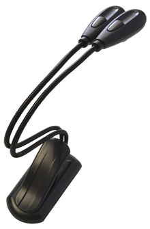 Music Stand Light Clip-On With Dual LED Lamps
